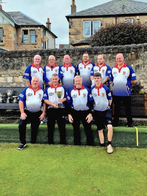 L to R Back Row, N Walker S/H, S Pagan Pairs,  I McLean Fours, K Delaney Fours, R Cunningham Fours, D J McArthur Fours, Front Row from left, H Cunningham Triples, S Miller Pairs, D Junor Triples & A Miller Triples, Not in picture S Marshall Jnr, S Marshall Sen and F Lees
